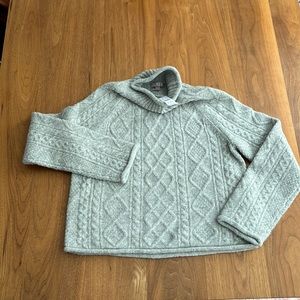 J.Crew Cable Knit Rollneck Sweater. Heather grey. Size small